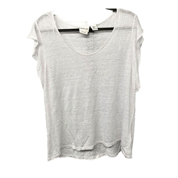 Rachel Zoe Linen Flutter Sleeve Knit Top Size XL Womens - Picture 1 of 5